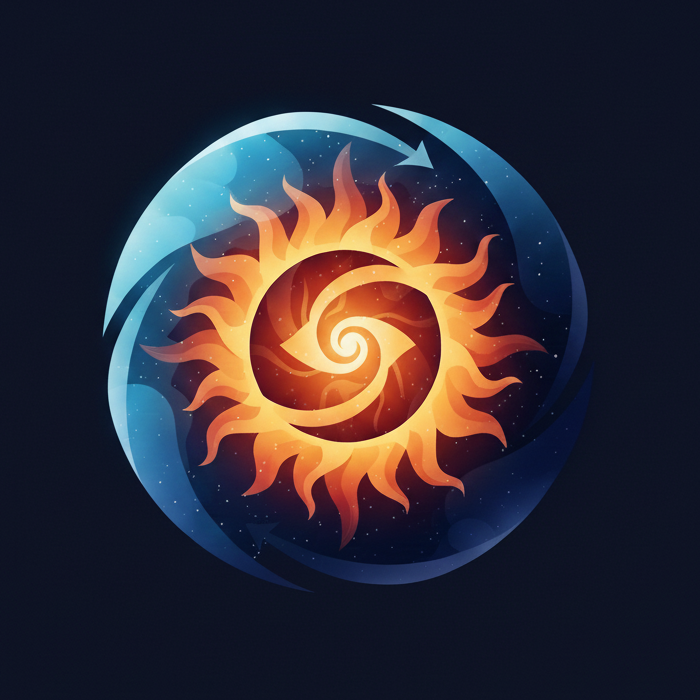 Blue Helios Sun Logo